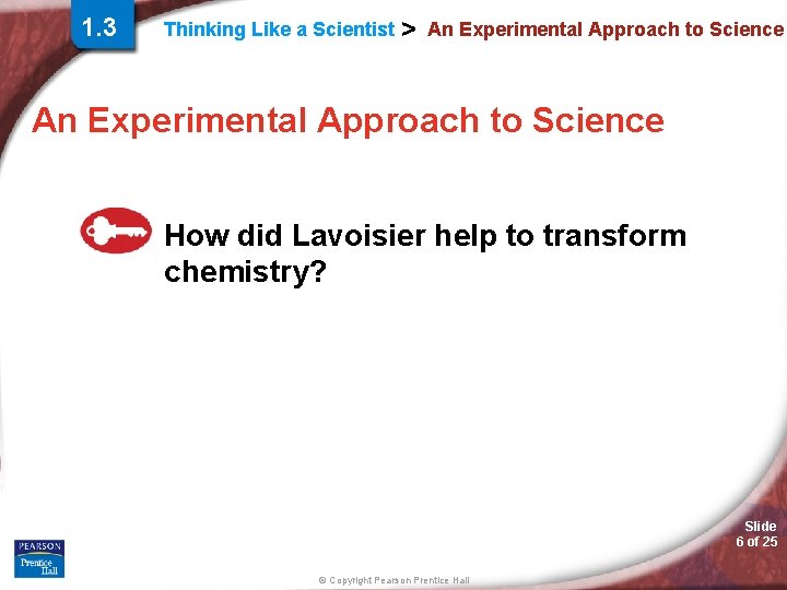 1. 3 Thinking Like a Scientist > An Experimental Approach to Science How did