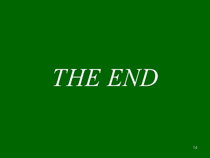 THE END 14 