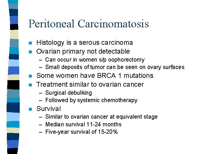 peritoneal cancer unknown primary