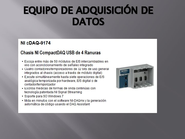 EQUIPO DE ADQUISICIÓN DE DATOS 