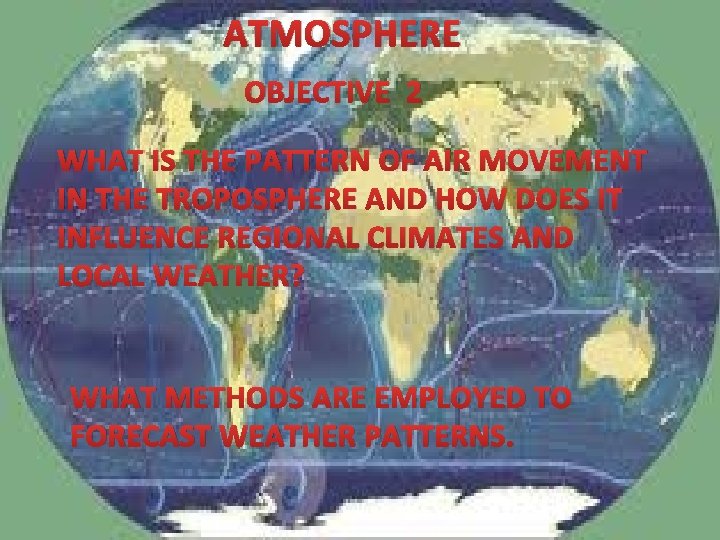 ATMOSPHERE OBJECTIVE 2 WHAT IS THE PATTERN OF AIR MOVEMENT IN THE TROPOSPHERE AND