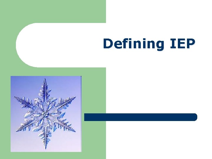 Defining IEP 