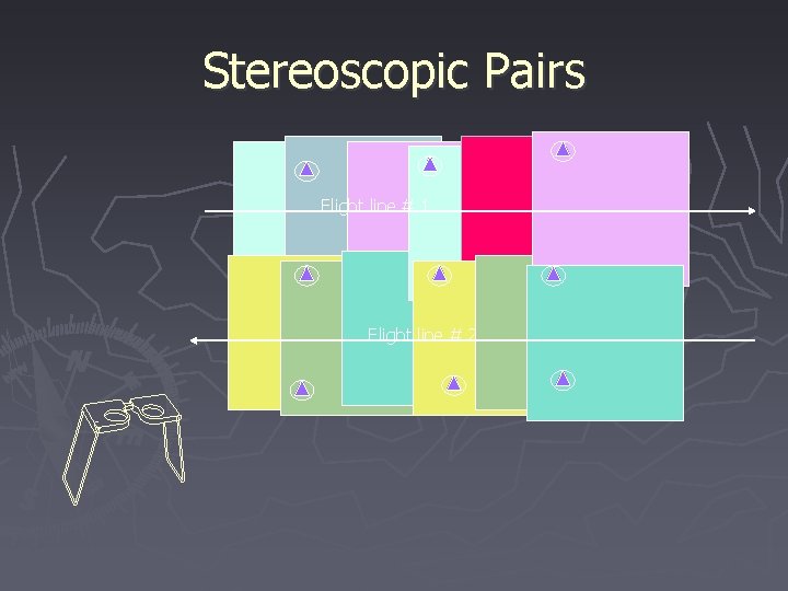 Stereoscopic Pairs Flight line # 1 Flight line # 2 