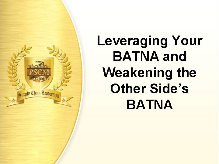 Leveraging Your BATNA and Weakening the Other Side’s BATNA 