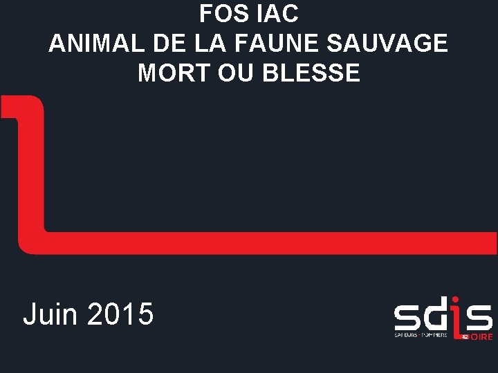 FOS IAC ANIMAL DE LA FAUNE SAUVAGE MORT OU BLESSE Juin 2015 