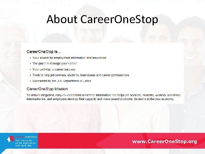 About Career. One. Stop 