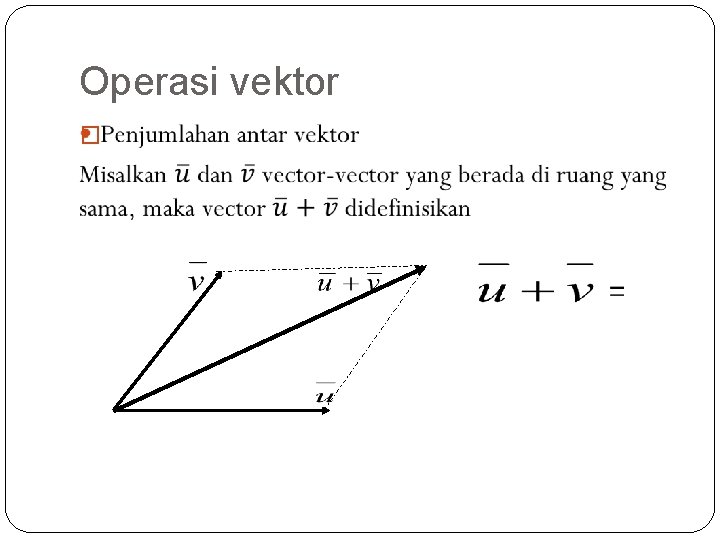 Operasi vektor � 