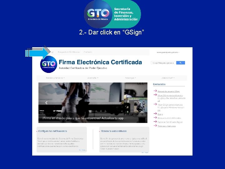 2. - Dar click en “GSign” 
