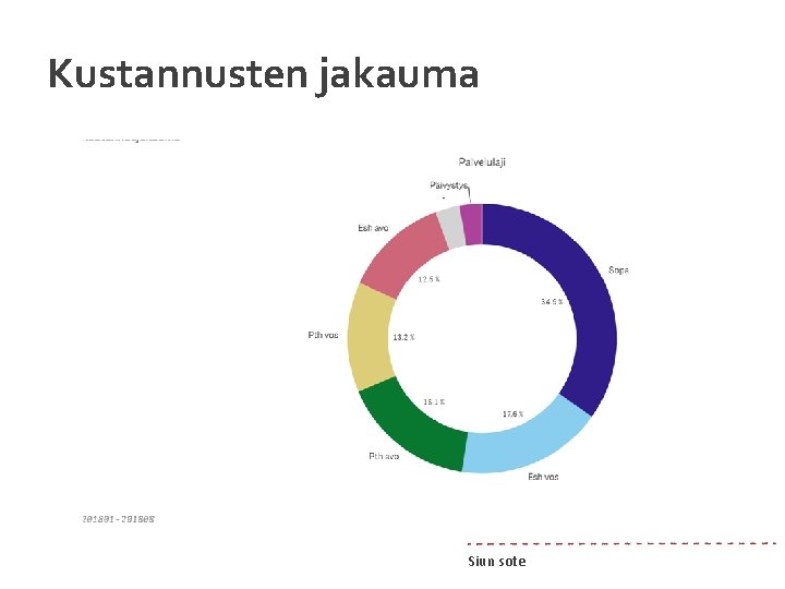 Kustannusten jakauma Siun sote 