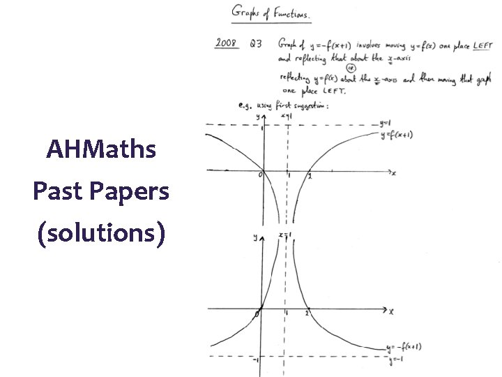 AHMaths Past Papers (solutions) 