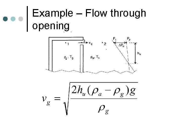 Example – Flow through opening 