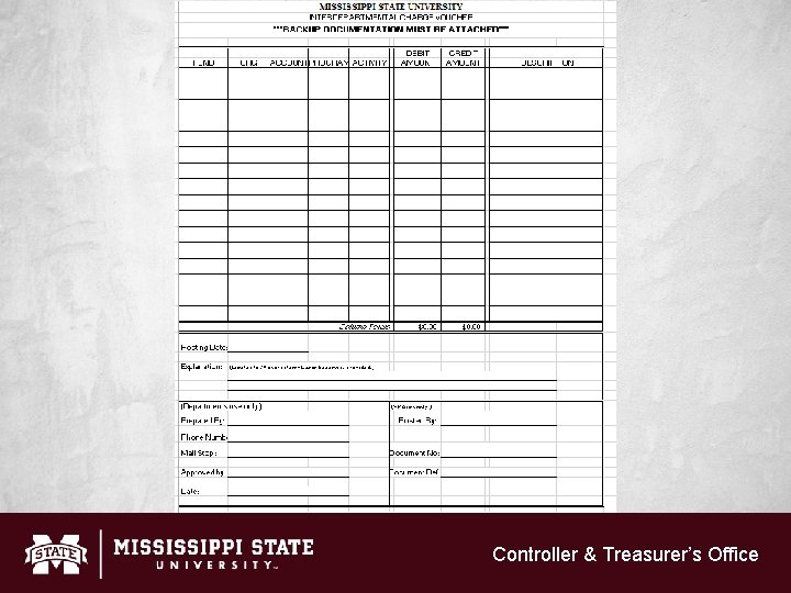 Controller & Treasurer’s Office 