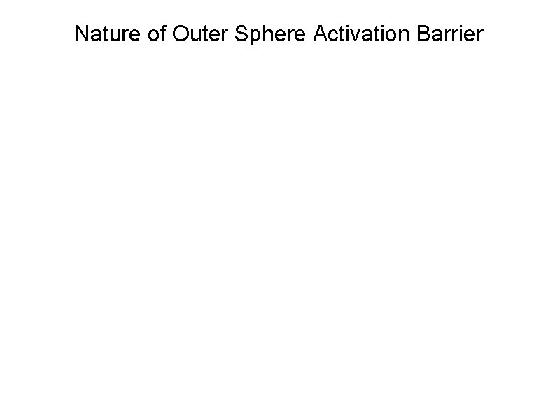 Nature of Outer Sphere Activation Barrier 