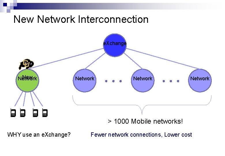 New Network Interconnection e. Xchange New Network > 1000 Mobile networks! WHY use an