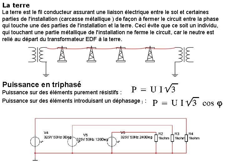 La terre est le fil conducteur assurant une liaison électrique entre le sol et