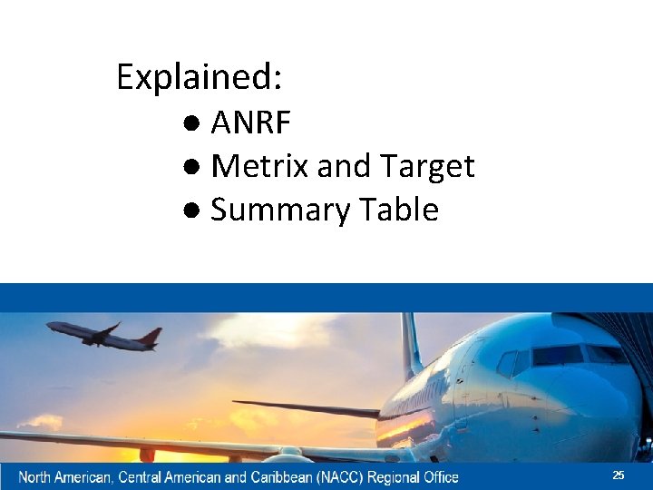 Explained: ● ANRF ● Metrix and Target ● Summary Table 25 