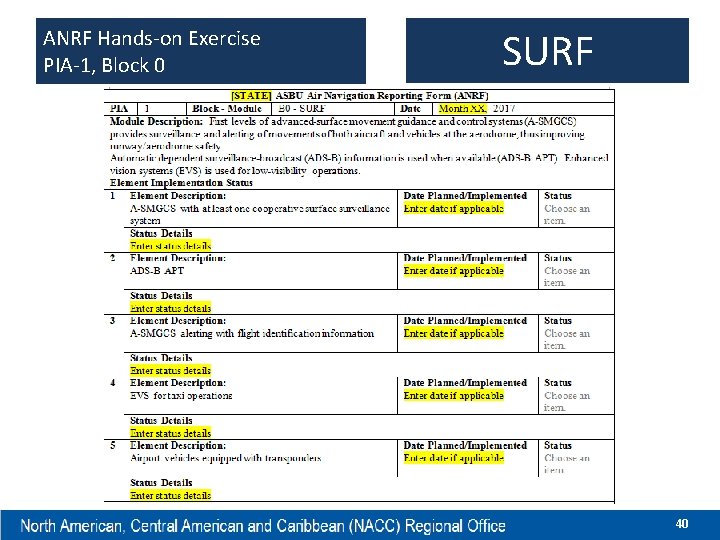 ANRF Hands-on Exercise PIA-1, Block 0 SURF 40 