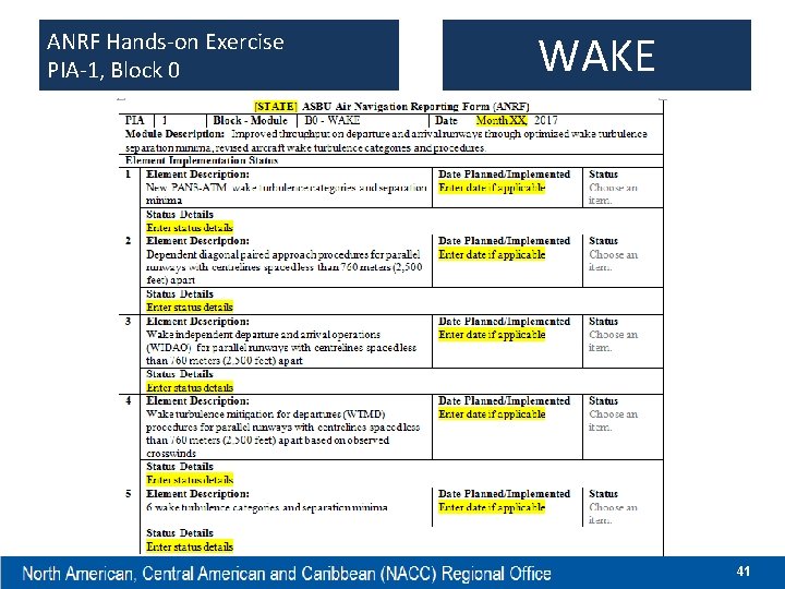 ANRF Hands-on Exercise PIA-1, Block 0 WAKE 41 