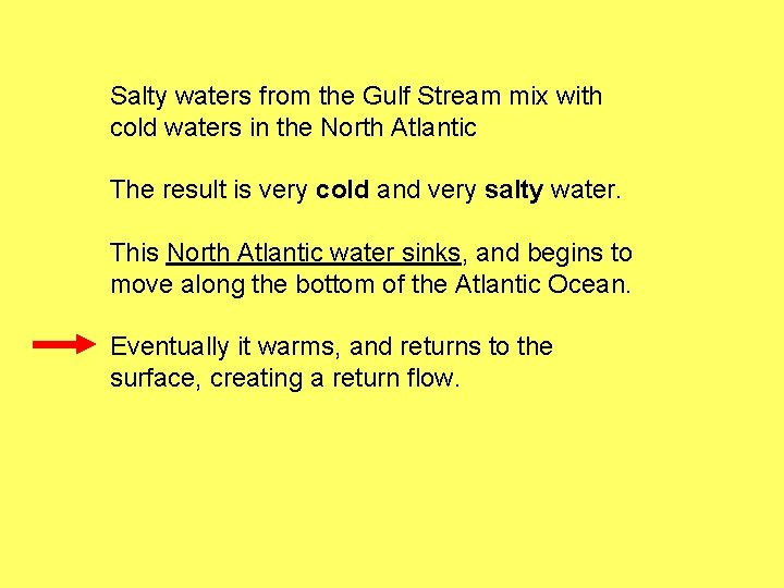 Salty waters from the Gulf Stream mix with cold waters in the North Atlantic