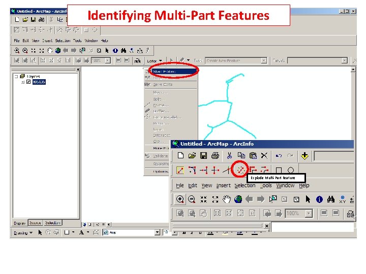 Identifying Multi-Part Features Explode Multi-Part Feature 
