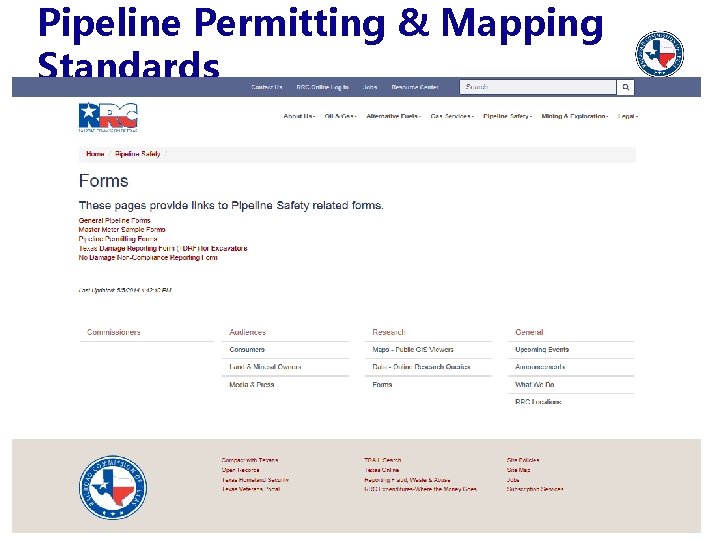 Pipeline Permitting & Mapping Standards 