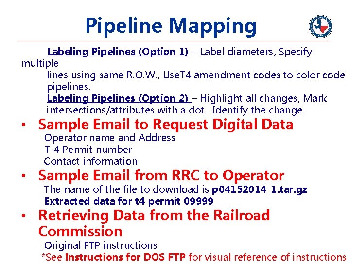 Pipeline Mapping Labeling Pipelines (Option 1) – Label diameters, Specify multiple lines using same
