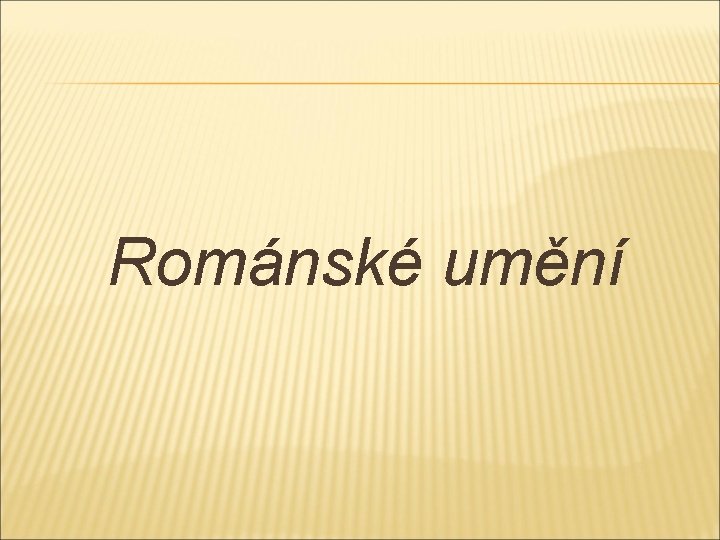 Románské umění 