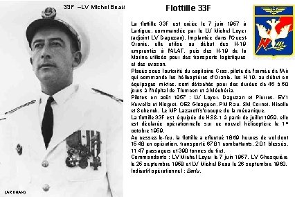 33 F –LV Michel Beau Flottille 33 F La flottille 33 F est créée