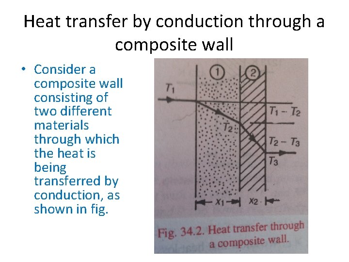 Heat transfer by conduction through a composite wall • Consider a composite wall consisting Heat transfer by conduction through a composite wall • Consider a composite wall consisting