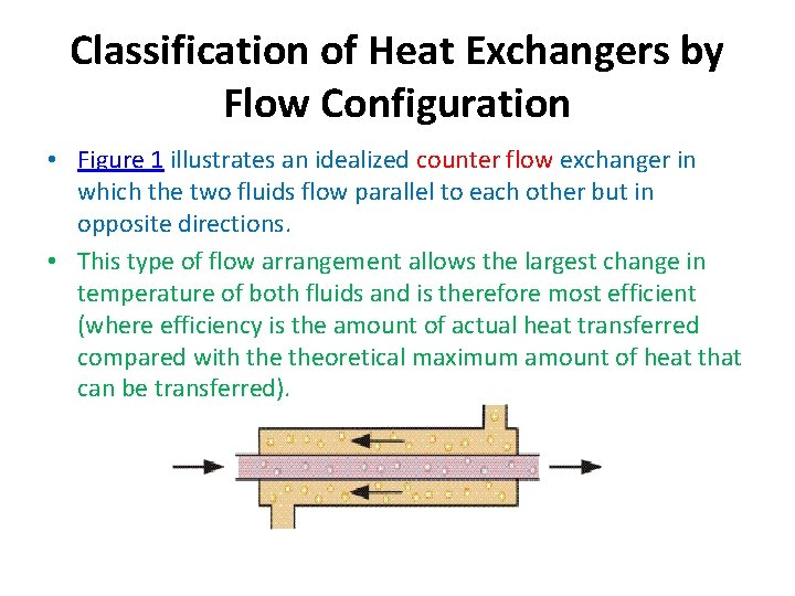 Classification of Heat Exchangers by Flow Configuration • Figure 1 illustrates an idealized counter Classification of Heat Exchangers by Flow Configuration • Figure 1 illustrates an idealized counter