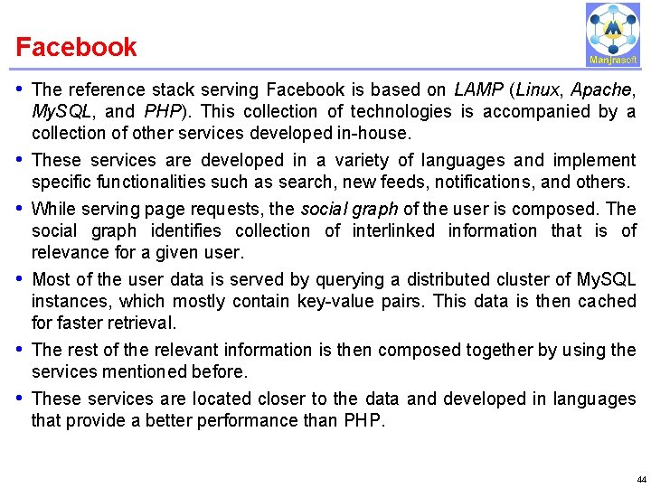Facebook IBM Power Systems • The reference stack serving Facebook is based on LAMP Facebook IBM Power Systems • The reference stack serving Facebook is based on LAMP