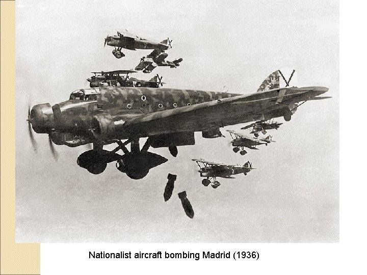 Nationalist aircraft bombing Madrid (1936) 