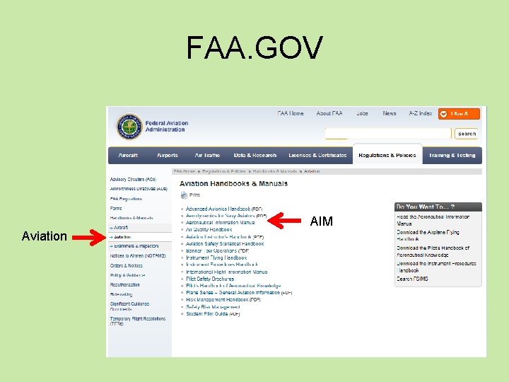 FAA. GOV AIM Aviation 