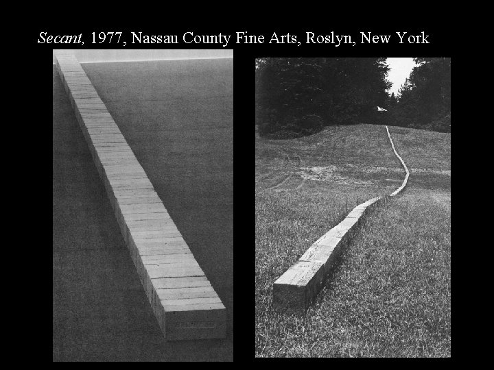 CA Lever; CA Secant, 1977, Nassau County Fine Arts, Roslyn, New York 