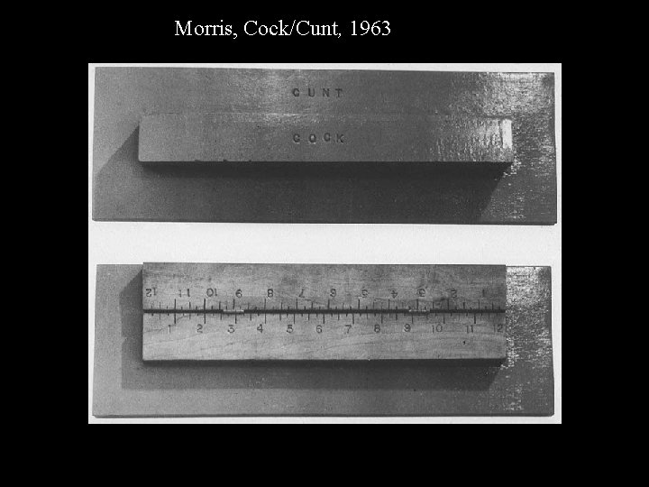 RM Mirrored Cubes (exterior) Morris, Cock/Cunt, 1963 
