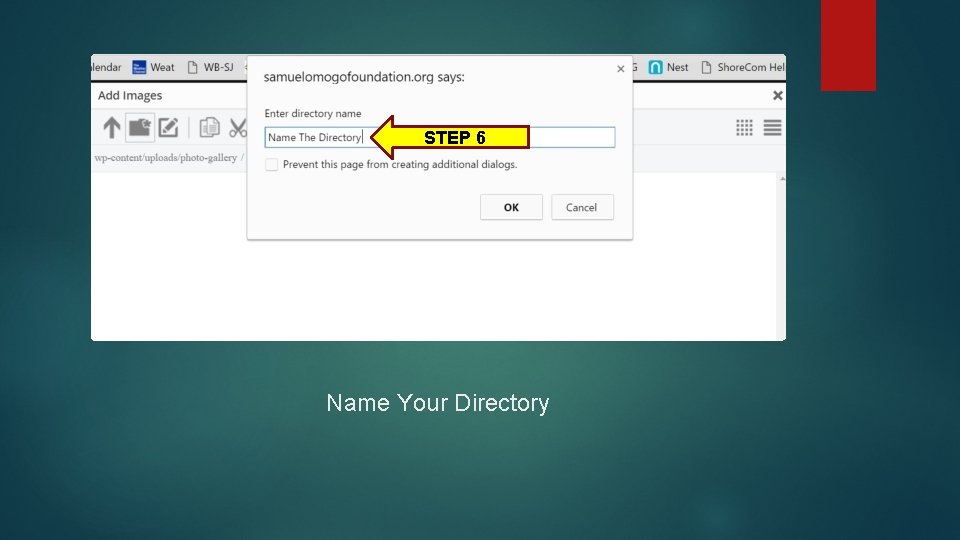 STEP 6 Name Your Directory 