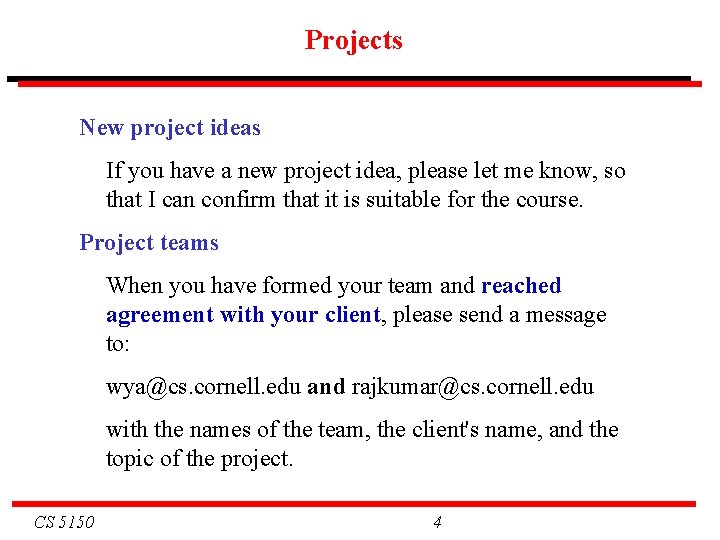 Projects New project ideas If you have a new project idea, please let me