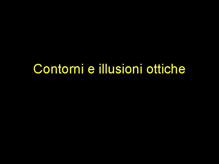 Contorni e illusioni ottiche 