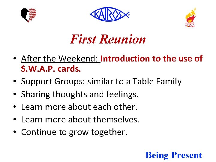 First Reunion • After the Weekend: Introduction to the use of S. W. A.