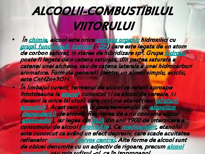 PROIECT CHIMIE Realizat De Grosar Larisa Pinzari Maria PROIECT CHIMIE Realizat De Grosar Larisa Pinzari Maria