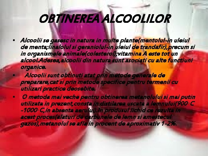 PROIECT CHIMIE Realizat De Grosar Larisa Pinzari Maria PROIECT CHIMIE Realizat De Grosar Larisa Pinzari Maria