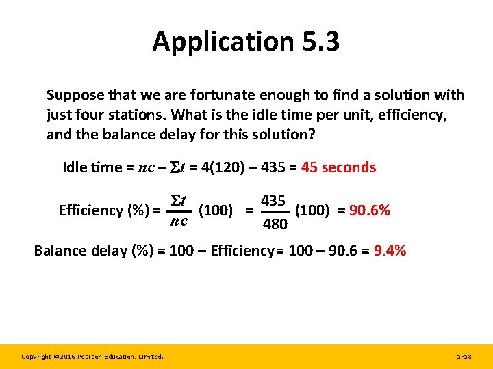 Application 5. 3 Suppose that we are fortunate enough to find a solution with Application 5. 3 Suppose that we are fortunate enough to find a solution with