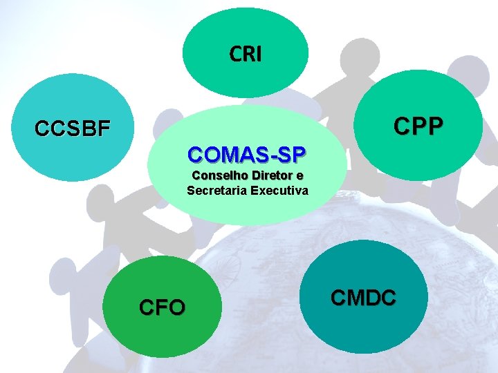 CRI CPP CCSBF COMAS-SP Conselho Diretor e Secretaria Executiva CFO CMDC 