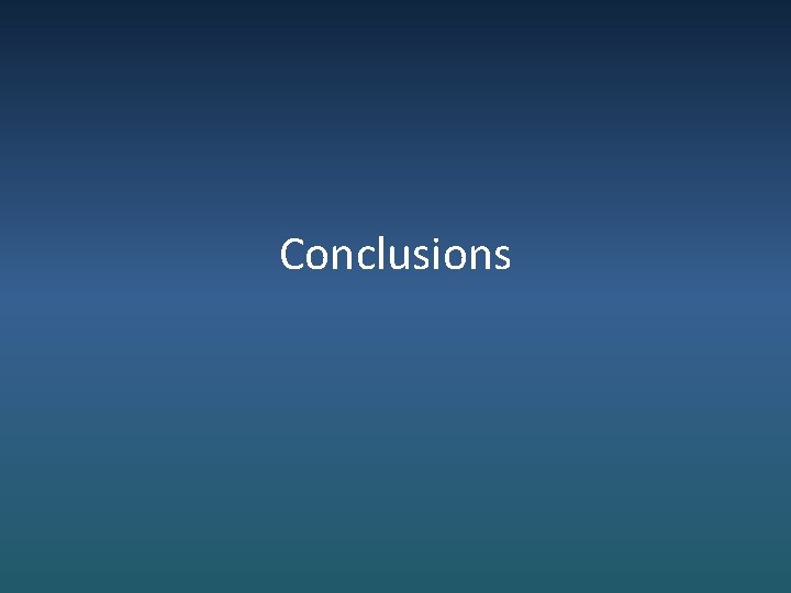 Conclusions 