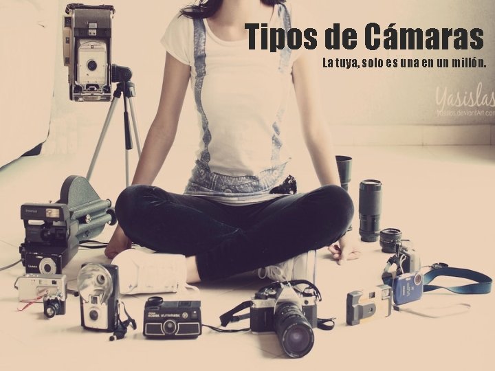 Tipos de Cámaras La tuya, solo es una en un millón. 