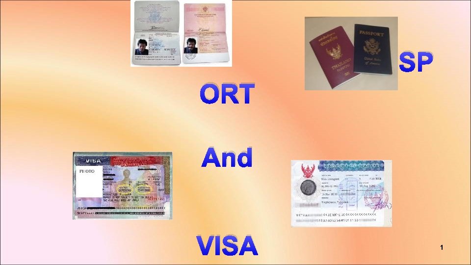  PASSP ORT And VISA 1 