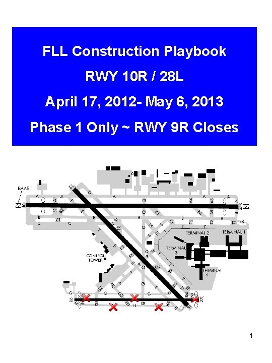 FLL Construction Playbook RWY 10 R / 28 L April 17, 2012 - May