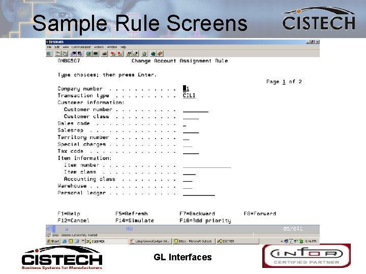 Sample Rule Screens 11/10/2020 GL Interfaces 20 