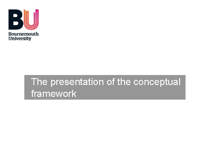 The presentation of the conceptual framework 