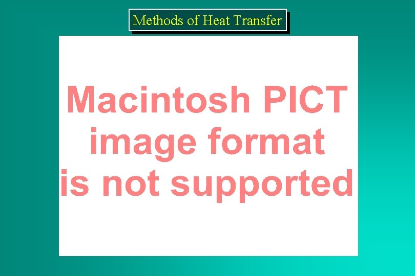 Methods of Heat Transfer 